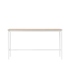 Muuto Base High Statafel 190x50 Wit/eiken, Multiplex Rand