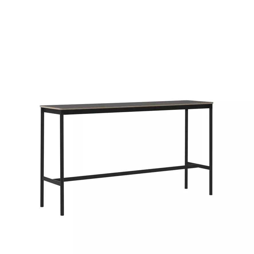 Muuto Base High Statafel 160x50 Zwart Linoleum,multiplex Rand 9 Muuto Base High Statafel 160x50 Zwart Linoleum,multiplex Rand - Afbeelding 7