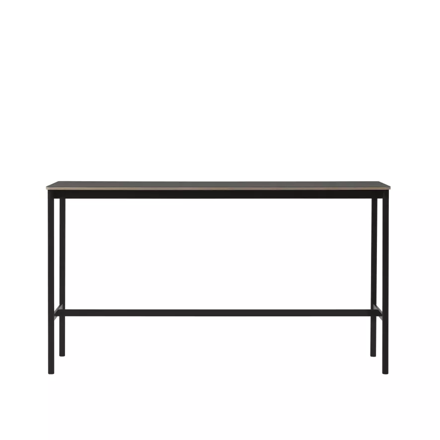 Muuto Base High Statafel 190x50 Zwart, Multiplex Rand 3 Muuto Base High Statafel 190x50 Zwart, Multiplex Rand