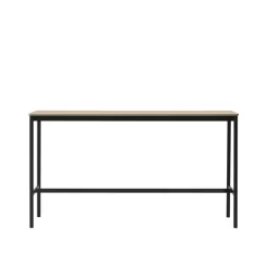 Muuto Base High Statafel 190x50 Zwart/eiken, Multiplex Rand