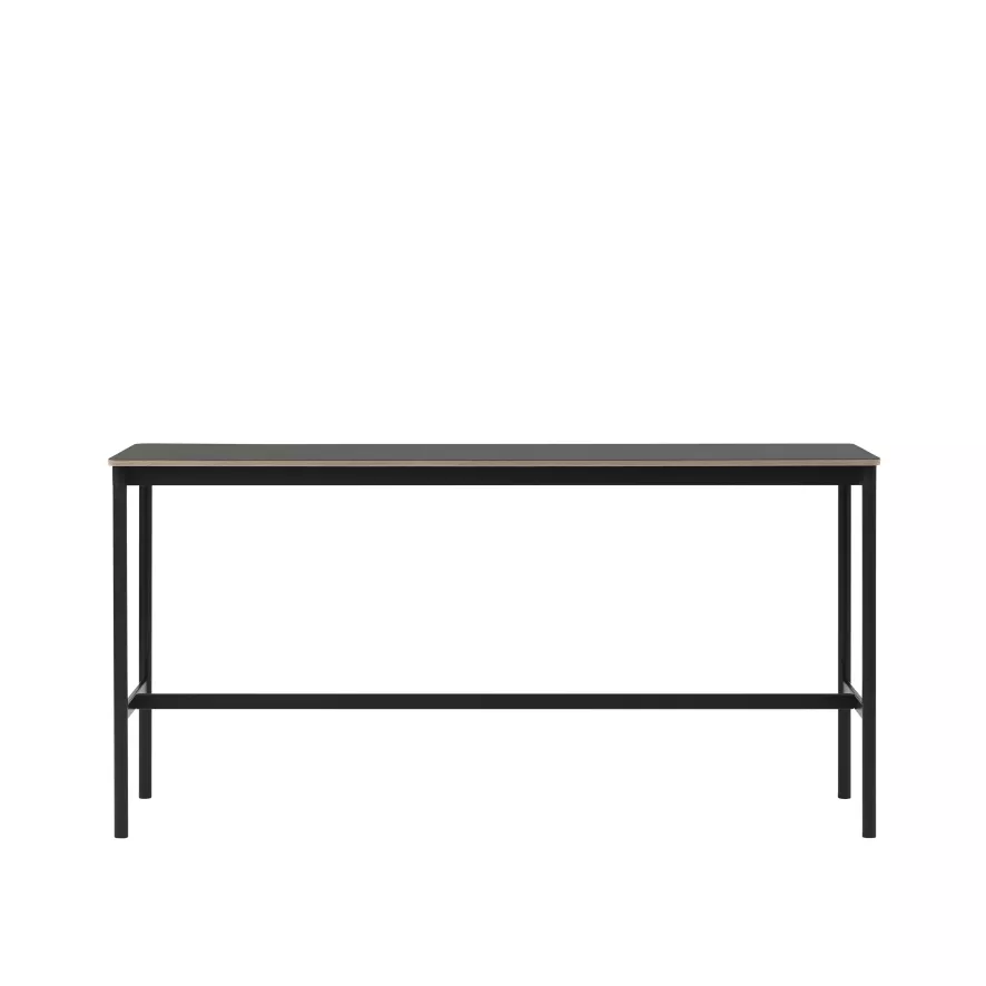 Muuto Base Low Statafel 190x50 Zwart, Multiplex Rand 3 Muuto Base Low Statafel 190x50 Zwart, Multiplex Rand