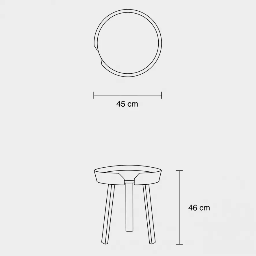 Muuto Around Coffee Bijzettafel Small 45 Essen 4 Muuto Around Coffee Bijzettafel Small 45 Essen - Afbeelding 2