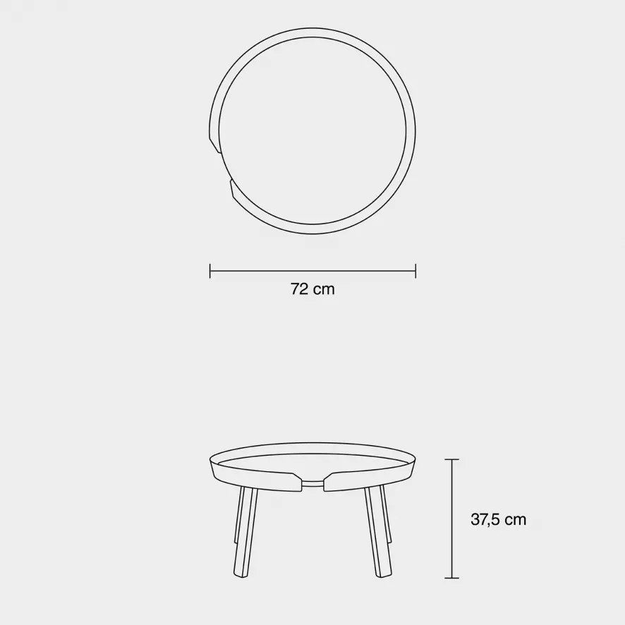 Muuto Around Coffee Salontafel Large 72 Zwart 4 Muuto Around Coffee Salontafel Large 72 Zwart - Afbeelding 2