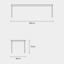 Muuto Base Tafel 250x90 Wit Laminaat, Multiplex Rand -Muuto x886x886 muuto base tafel 250x90 afmeting.jpg.pagespeed.ic .nQnFoaPp4S 1