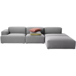 Muuto Connect Bank Driezitter Met Poef Rechts Steelcut Trio 133