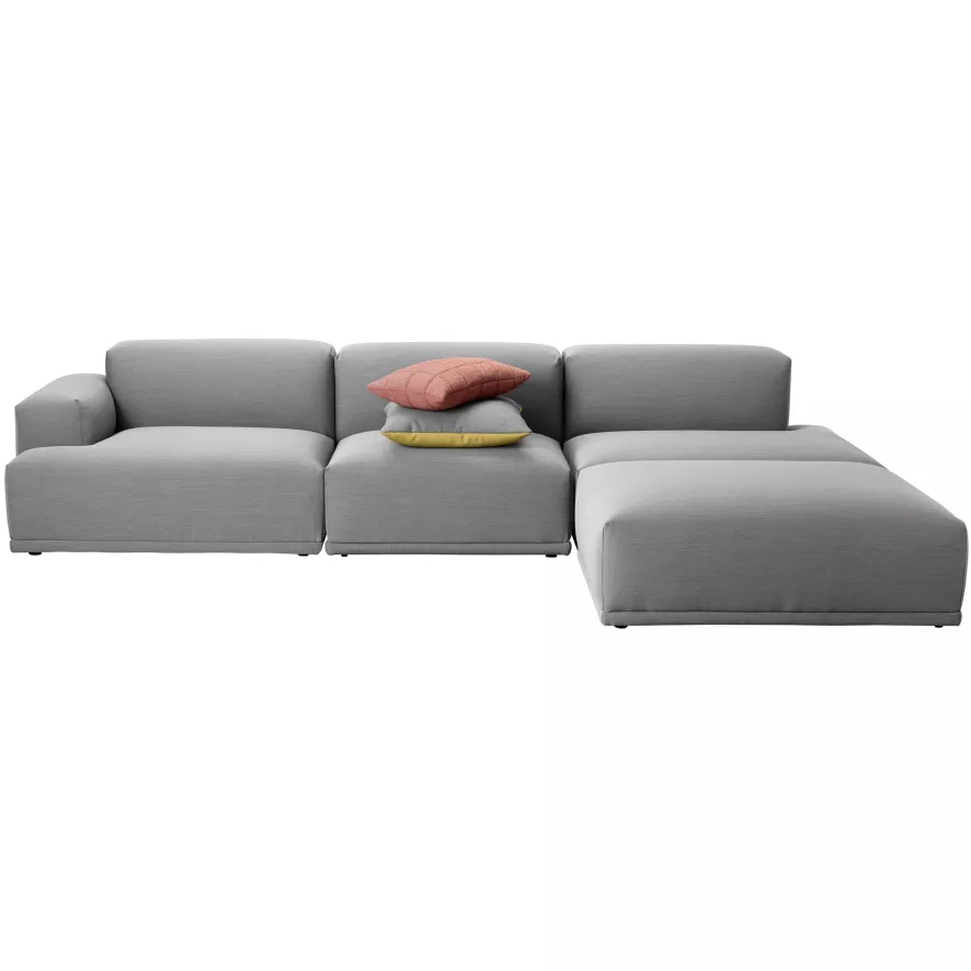 Muuto Connect Bank Driezitter Met Poef Rechts Steelcut Trio 133 3 Muuto Connect Bank Driezitter Met Poef Rechts Steelcut Trio 133