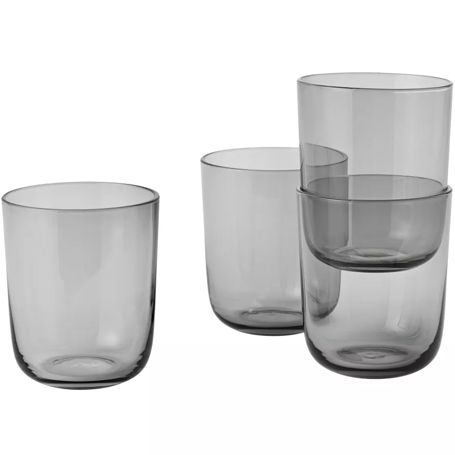 Muuto Corky Tall Glas 4 Stuks Grijs 3 Muuto Corky Tall Glas 4 Stuks Grijs