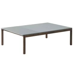 Muuto Couple Salontafel 120x84 Wavy Donker Eiken Pale Blue