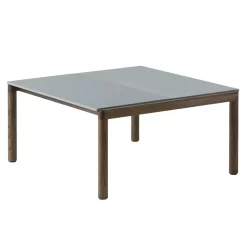 Muuto Couple Salontafel 80x84 Wavy Donker Eiken Pale Blue