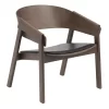 Muuto Cover Lounge Chair Donkerbruin Zwart, Stained Dark Brown