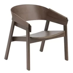 Muuto Cover Lounge Chair Donkerbruin Stained Dark Brown