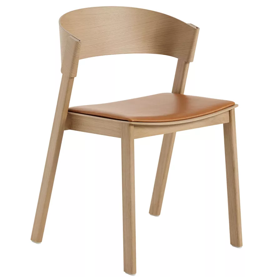 Muuto Cover Side Chair Eetkamerstoel Leer Zwart 4 Muuto Cover Side Chair Eetkamerstoel Leer Zwart - Afbeelding 2