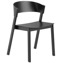 Muuto Cover Side Chair Eetkamerstoel Zwart
