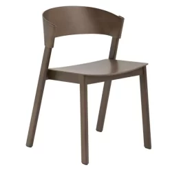 Muuto Cover Side Chair Eetkamerstoel Stained Dark Brown