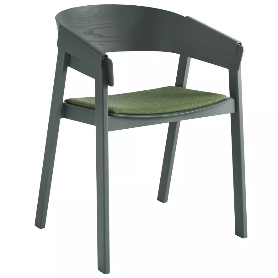 Muuto Cover Stoel Met Kussen Refine Cognac Leer, Eiken 5 Muuto Cover Stoel Met Kussen Refine Cognac Leer, Eiken - Afbeelding 3