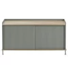 Muuto Enfold Low Dressoir Lichtgroen/eiken