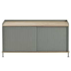Muuto Enfold Low Dressoir Lichtgroen/eiken