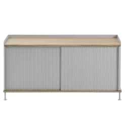 Muuto Enfold Low Dressoir Grijs/eiken