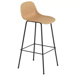 Muuto Fiber Backrest Tube Barkruk 75cm Oker