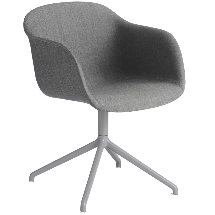 Muuto Fiber Swivel Gestoffeerde Stoel Grijs, Remix 133 3 Muuto Fiber Swivel Gestoffeerde Stoel Grijs, Remix 133