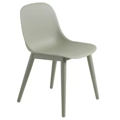 Muuto Fiber Side Wood Stoel Dusty Green