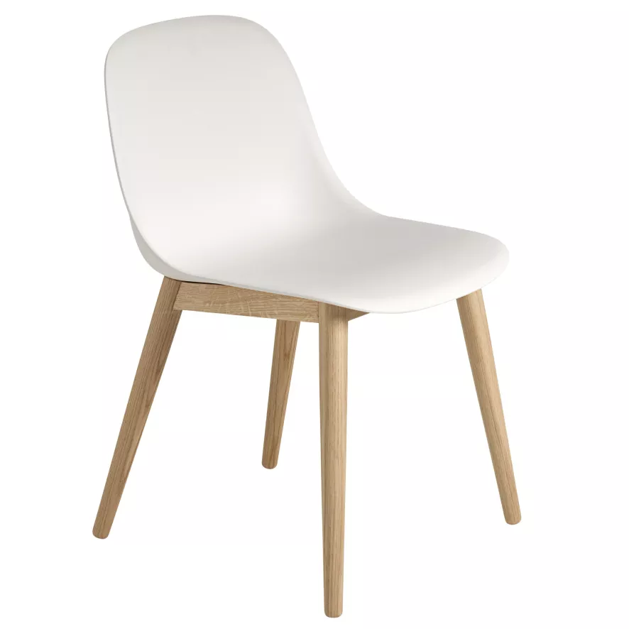 Muuto Fiber Side Wood Stoel Grijs 4 Muuto Fiber Side Wood Stoel Grijs - Afbeelding 2