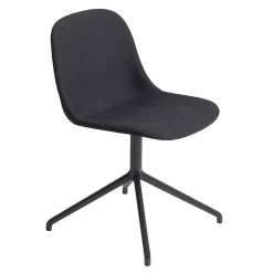 Muuto Fiber Side Swivel Gestoffeerde Stoel Remix 183 / Zwart