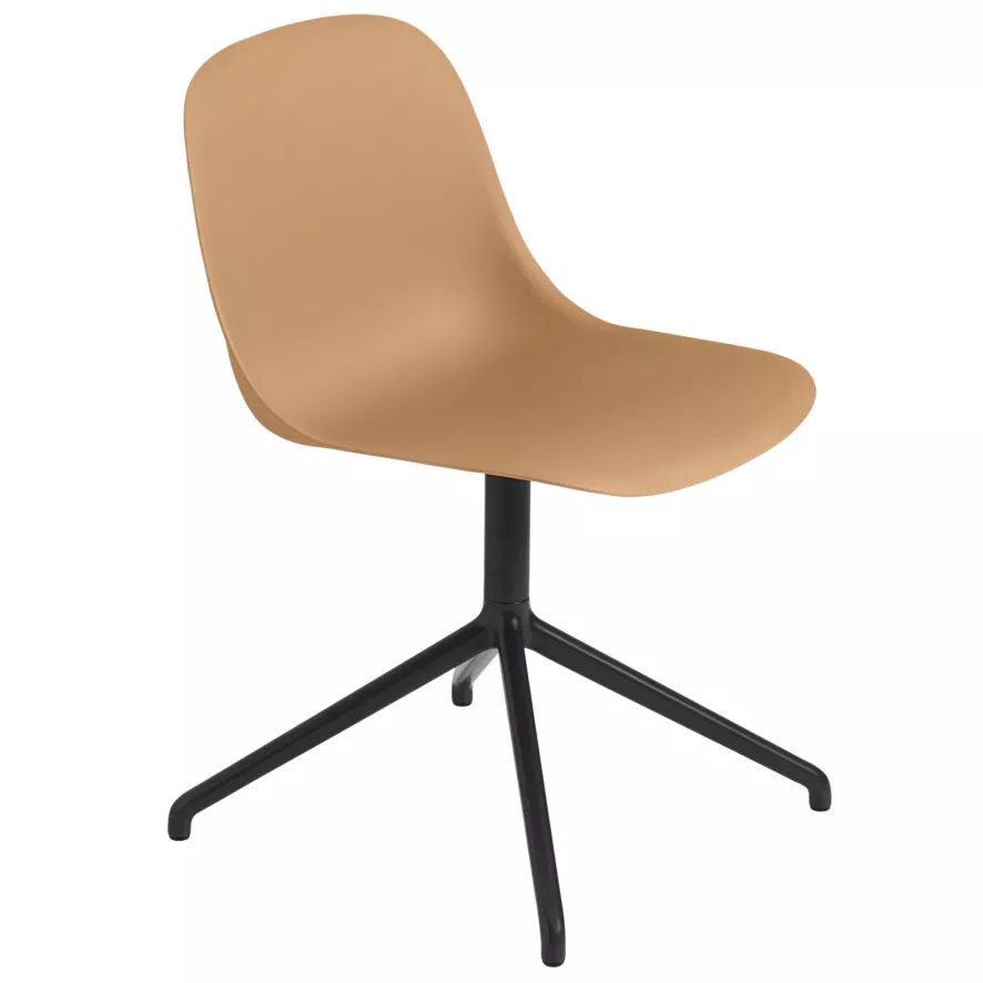Muuto Fiber Side Swivel Stoel Oker 3 Muuto Fiber Side Swivel Stoel Oker