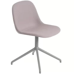 Muuto Fiber Side Swivel Stoel Twill Weave 620 Grijs
