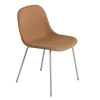 Muuto Fiber Side Tube Gestoffeerde Stoel Remix 433 Grijs