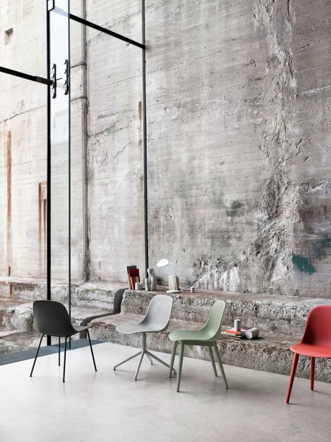 Muuto Fiber Side Wood Stoel Dusty Green 6 Muuto Fiber Side Wood Stoel Dusty Green - Afbeelding 4