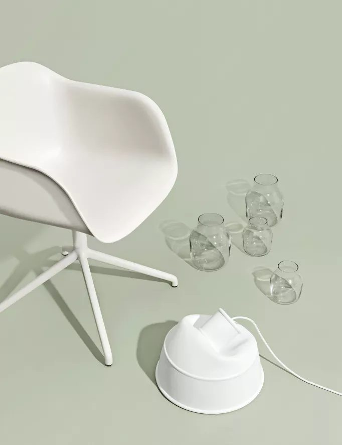 Muuto Fiber Swivel Gestoffeerde Stoel Grijs, Remix 133 5 Muuto Fiber Swivel Gestoffeerde Stoel Grijs, Remix 133 - Afbeelding 3