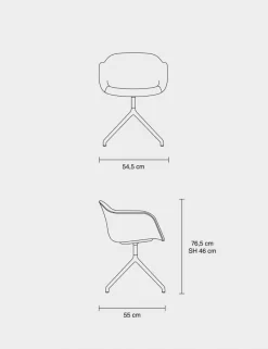Muuto Fiber Swivel Gestoffeerde Stoel Zwart Leder -Muuto x886x886 muuto fiber swivelbase stoel afmeting 2.jpg.pagespeed.ic .ZHQB1hAbnD 3