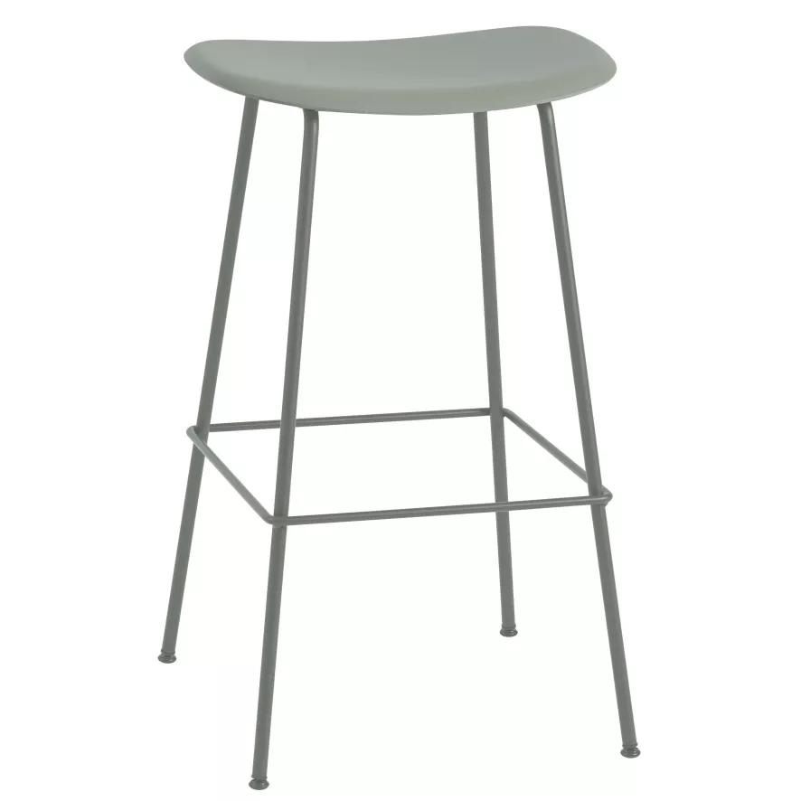 Muuto Fiber Tube Barkruk 75cm Dusty Green 3 Muuto Fiber Tube Barkruk 75cm Dusty Green