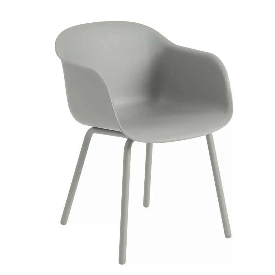 Muuto Fiber Tuinstoel Met Armleuning Groen 3 Muuto Fiber Tuinstoel Met Armleuning Groen