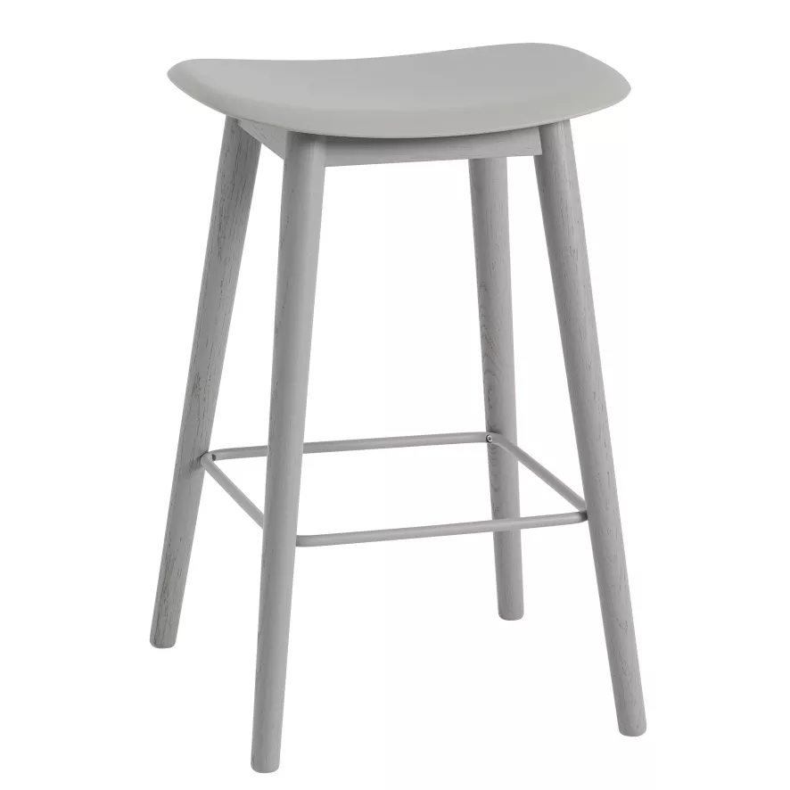 Muuto Fiber Wood Barkruk 65cm Grijs 3 Muuto Fiber Wood Barkruk 65cm Grijs