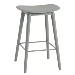 Muuto Fiber Wood Barkruk 65cm Dusty Green