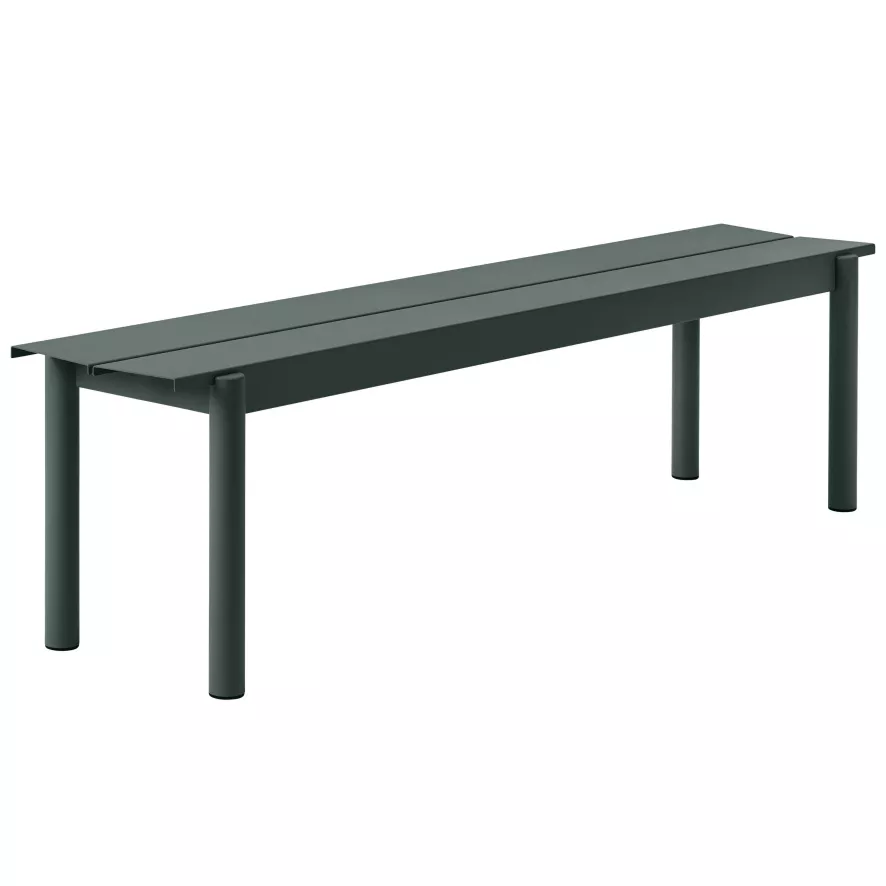 Muuto Linear Steel Tuinbank 170 Dark Green 3 Muuto Linear Steel Tuinbank 170 Dark Green