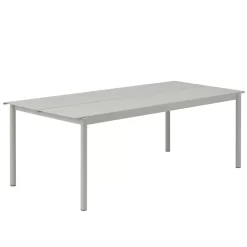 Muuto Linear Steel Tuintafel 220x90 Grey