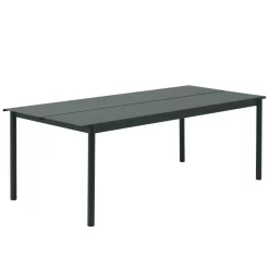 Muuto Linear Steel Tuintafel 220x90 Dark Green