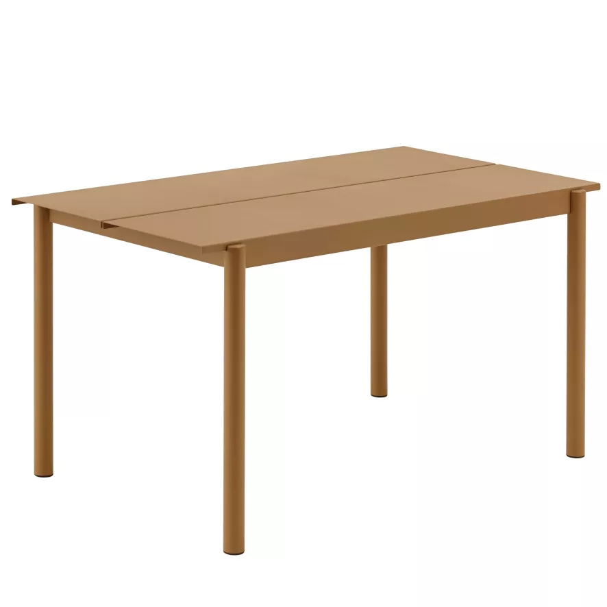 Muuto Linear Steel Tuintafel 140x75 Burnt Orange 3 Muuto Linear Steel Tuintafel 140x75 Burnt Orange