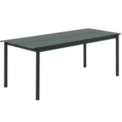 Muuto Linear Steel Tuintafel 200x75 Dark Green