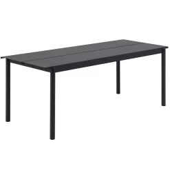 Muuto Linear Steel Tuintafel 200x75 Black