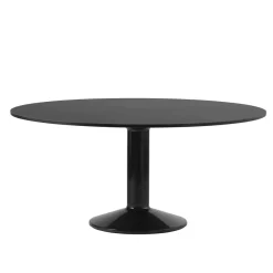 Muuto Midst Eettafel 160 Zwart Linoleum