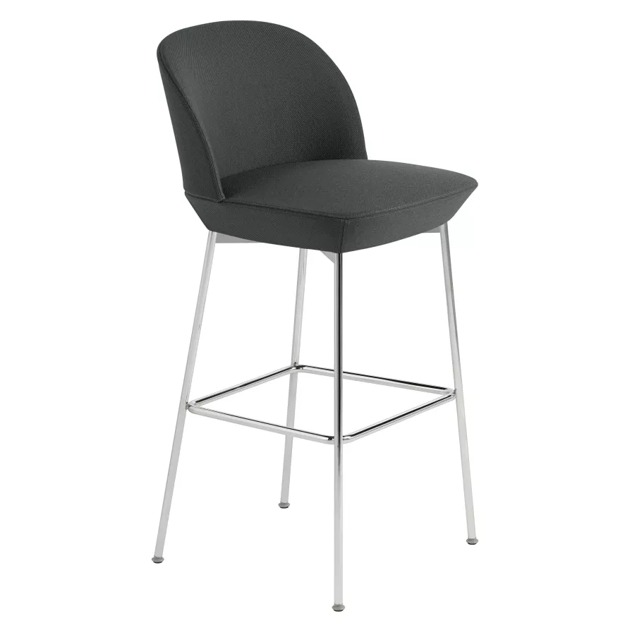 Muuto Oslo Barkruk 75cm Twill Weave 990/Chrome 3 Muuto Oslo Barkruk 75cm Twill Weave 990/Chrome