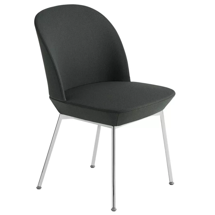 Muuto Oslo Side Stoel Chrome Twill Weave 990 3 Muuto Oslo Side Stoel Chrome Twill Weave 990
