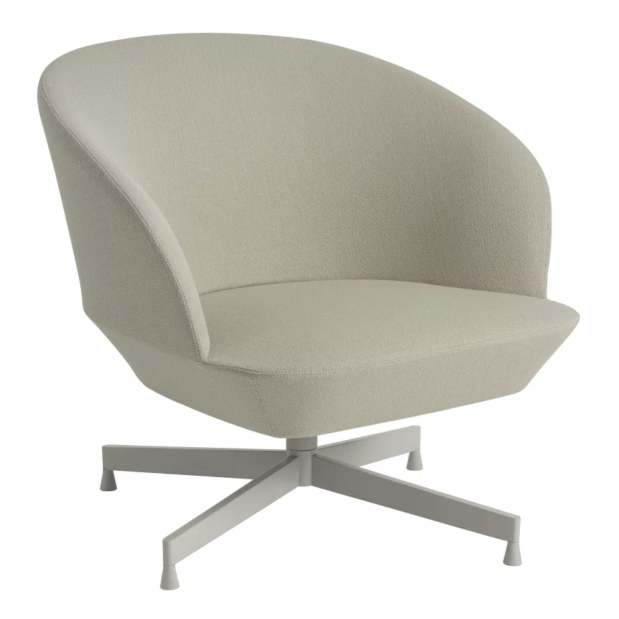 Muuto Oslo Swivel Fauteuil Vidar 146 Grijs Onderstel 3 Muuto Oslo Swivel Fauteuil Vidar 146 Grijs Onderstel