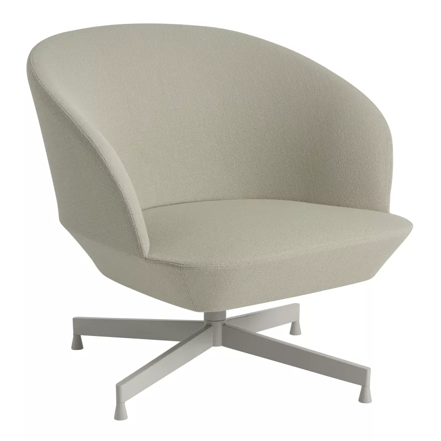 Muuto Oslo Swivel Fauteuil Vidar 146 Grijs Onderstel 4 Muuto Oslo Swivel Fauteuil Vidar 146 Grijs Onderstel - Afbeelding 2