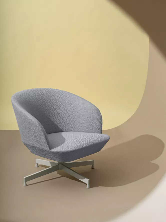 Muuto Oslo Swivel Fauteuil Vidar 146 Grijs Onderstel 14 Muuto Oslo Swivel Fauteuil Vidar 146 Grijs Onderstel - Afbeelding 12