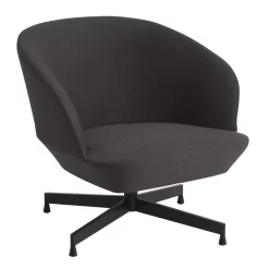 Muuto Oslo Swivel Fauteuil Ocean 50 Zwart Onderstel